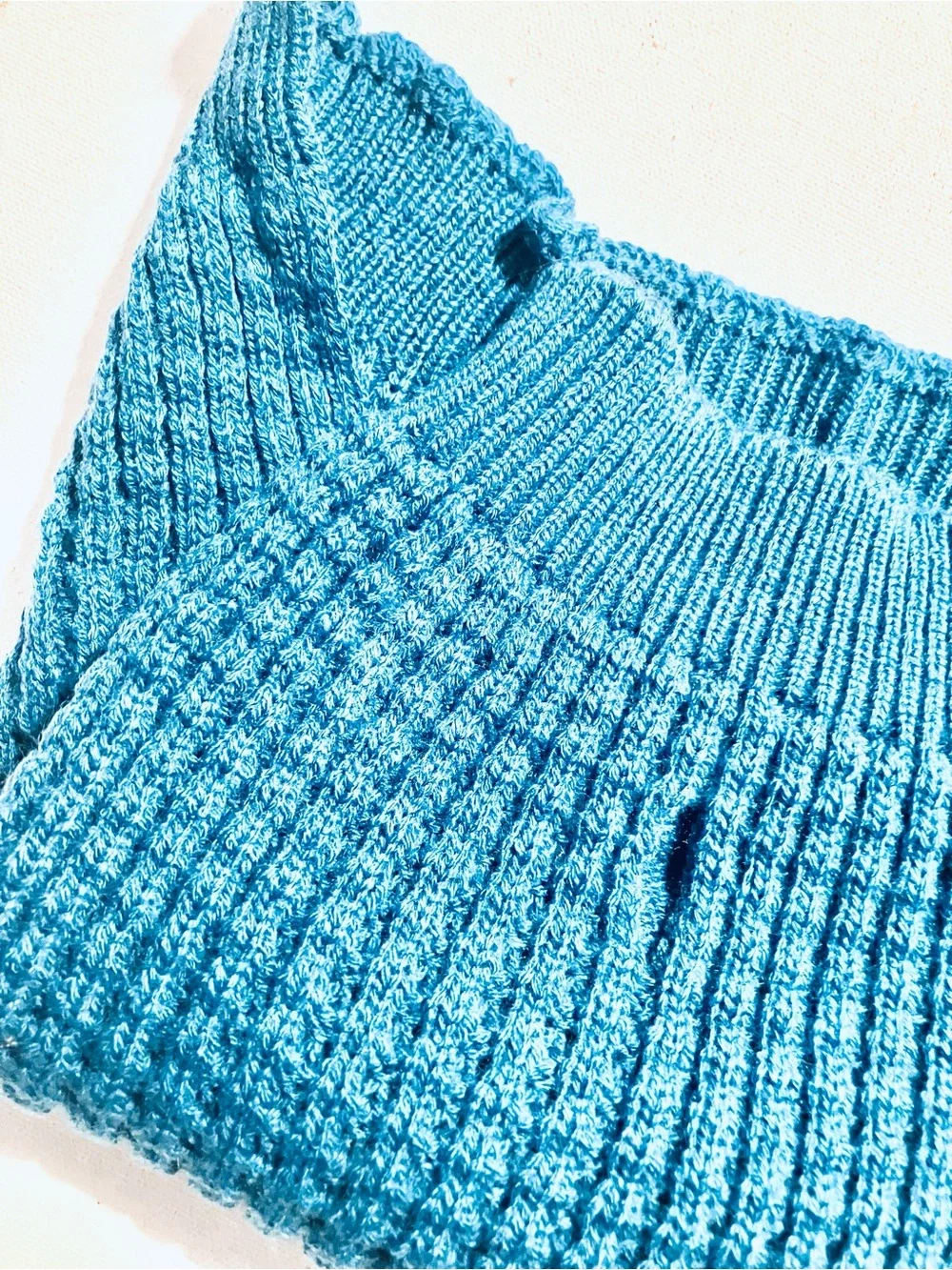 Bright Blue Knit Pet Sweater